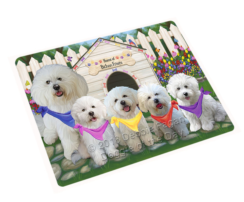 Spring Dog House Bichon Frises Dog Large Refrigerator / Dishwasher Magnet RMAG58494