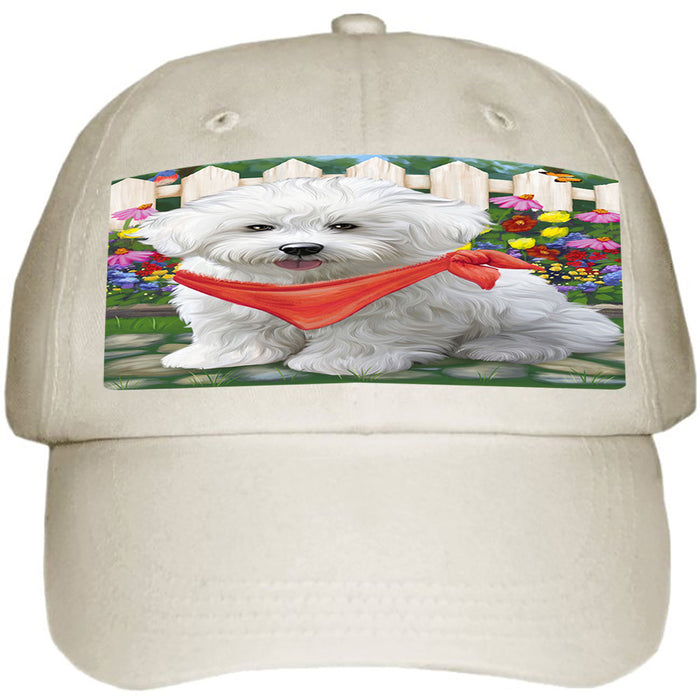 Spring Floral Bichon Frise Dog Ball Hat Cap HAT53115