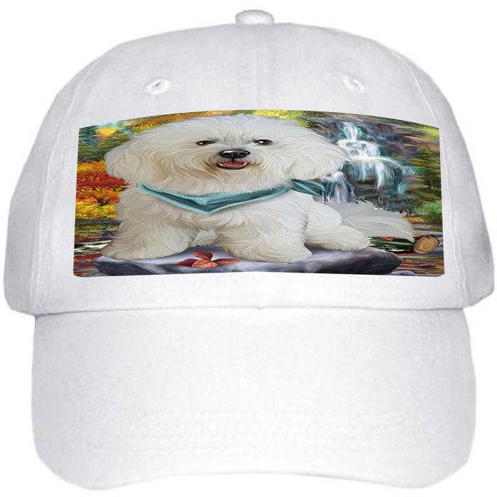 Scenic Waterfall Bichon Frise Dog Ball Hat Cap HAT52845