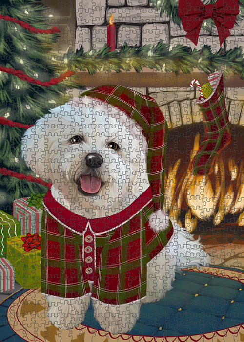 The Stocking was Hung Bichon Frise Dog Puzzle  PUZL89052