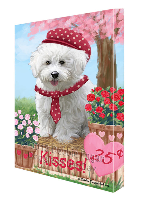 Rosie 25 Cent Kisses Bichon Frise Dog Canvas Print Wall Art Décor CVS124649