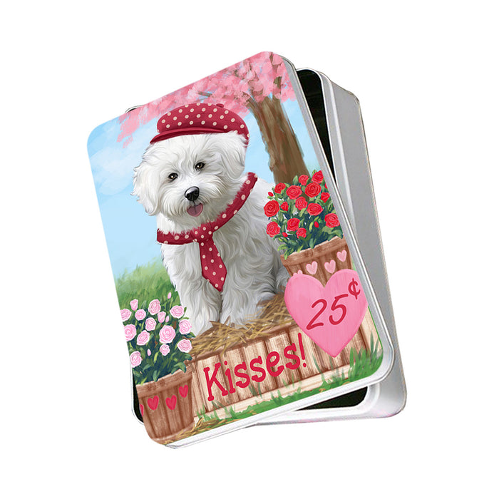 Rosie 25 Cent Kisses Bichon Frise Dog Photo Storage Tin PITN55768