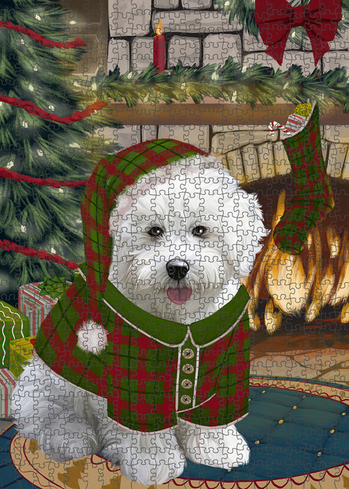 The Stocking was Hung Bichon Frise Dog Puzzle  PUZL89056