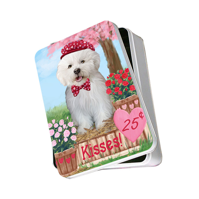 Rosie 25 Cent Kisses Bichon Frise Dog Photo Storage Tin PITN55769