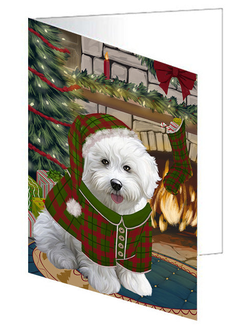 The Stocking was Hung Dalmatian Dog Handmade Artwork Assorted Pets Greeting Cards and Note Cards with Envelopes for All Occasions and Holiday Seasons GCD70409