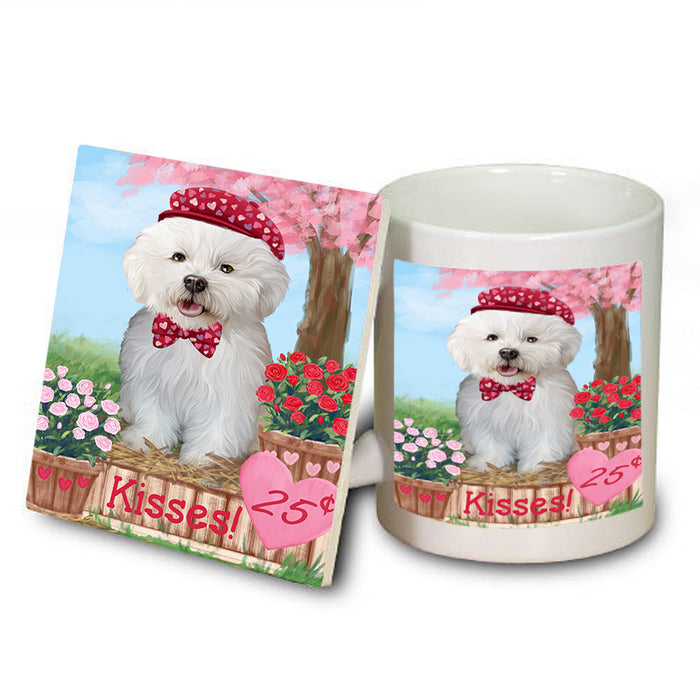 Rosie 25 Cent Kisses Bichon Frise Dog Mug and Coaster Set MUC55818