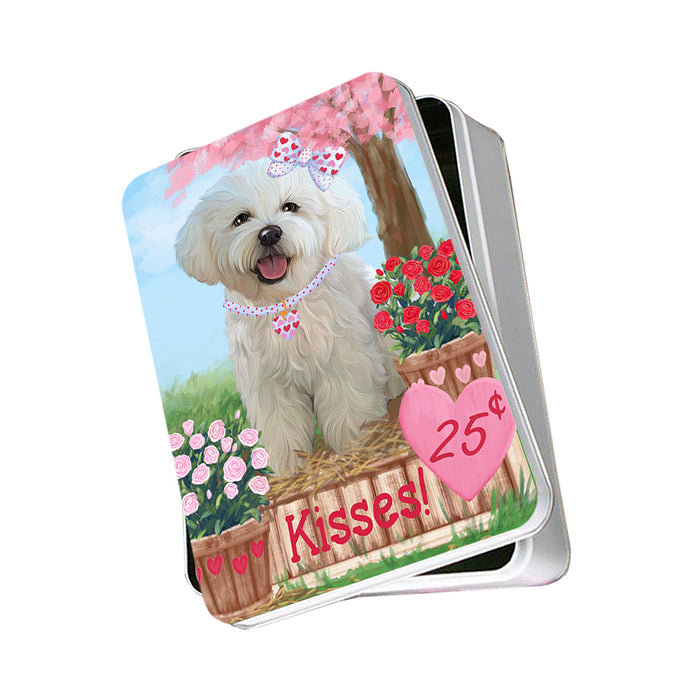 Rosie 25 Cent Kisses Bichon Frise Dog Photo Storage Tin PITN55770