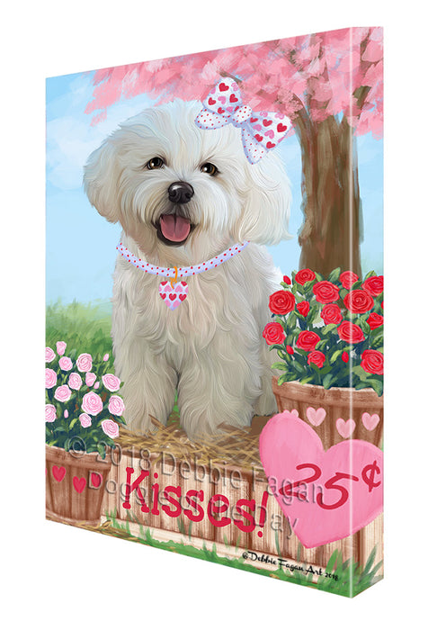 Rosie 25 Cent Kisses Bichon Frise Dog Canvas Print Wall Art Décor CVS124667