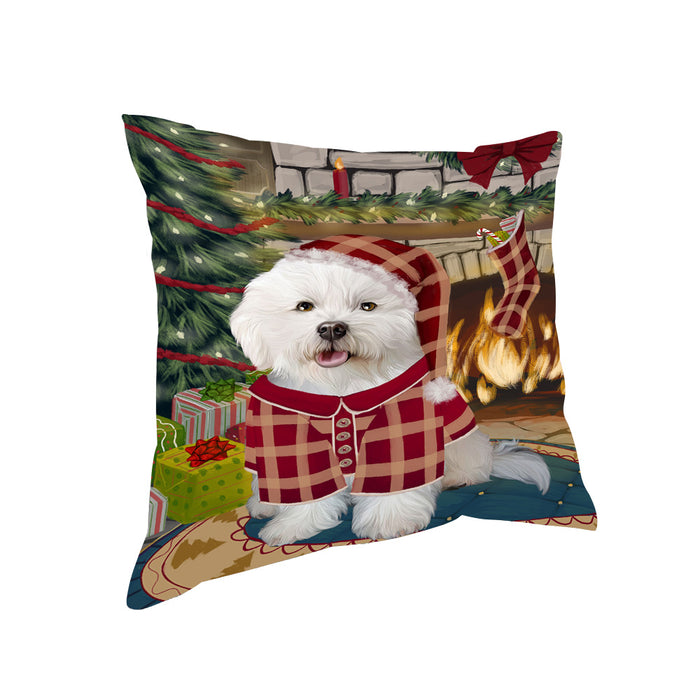The Stocking was Hung Bichon Frise Dog Pillow PIL69784