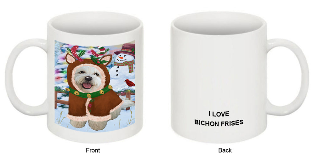 Christmas Gingerbread House Candyfest Bichon Frise Dog Coffee Mug MUG51583