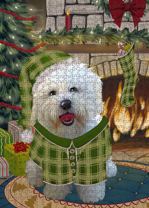 The Stocking was Hung Bichon Frise Dog Puzzle  PUZL89064
