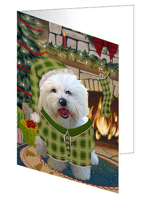 The Stocking was Hung Dalmatian Dog Handmade Artwork Assorted Pets Greeting Cards and Note Cards with Envelopes for All Occasions and Holiday Seasons GCD70403