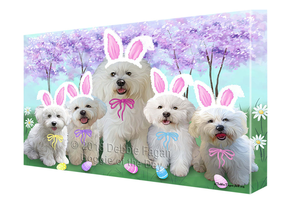 Bichon Frises Dog Easter Holiday Canvas Wall Art CVS57819