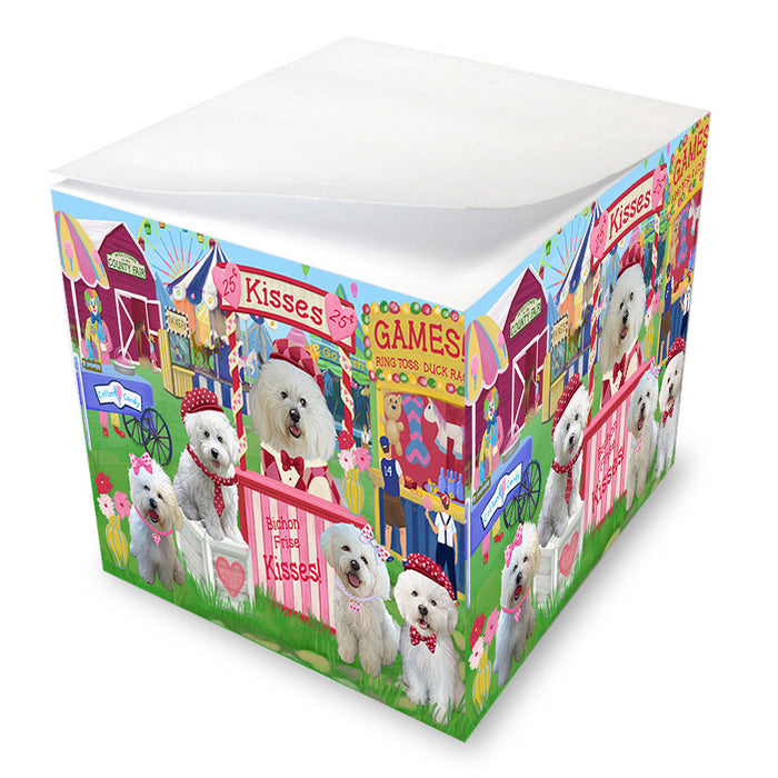 Carnival Kissing Booth Bichon Frises Dog Note Cube NOC53857