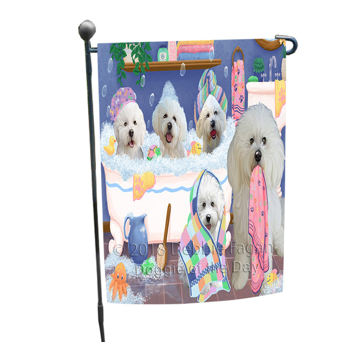 Rub A Dub Dogs In A Tub Bichon Frises Dog Garden Flag GFLG57393