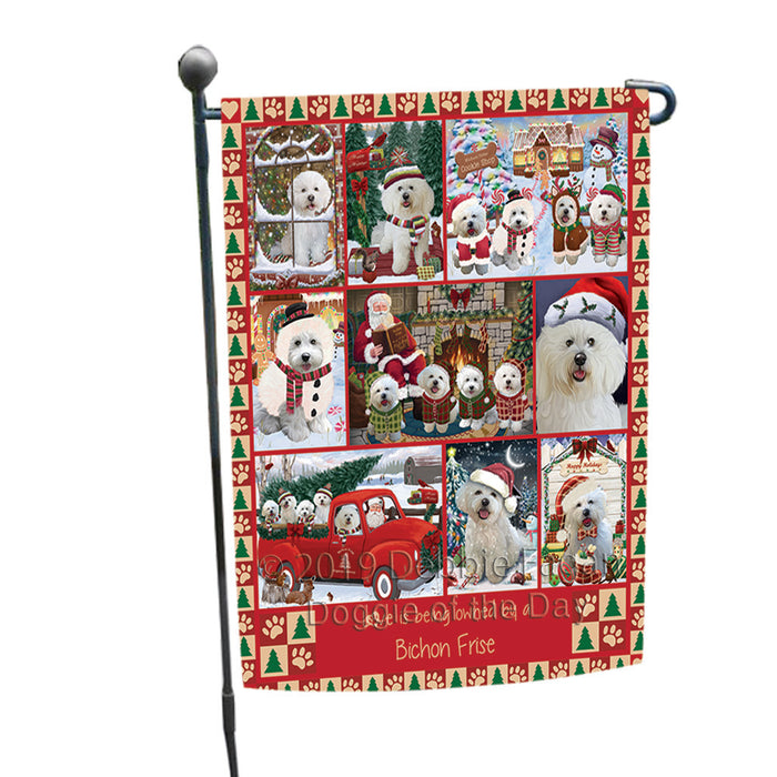 Love is Being Owned Christmas Bichon Frise Dogs Garden Flag GFLG65872