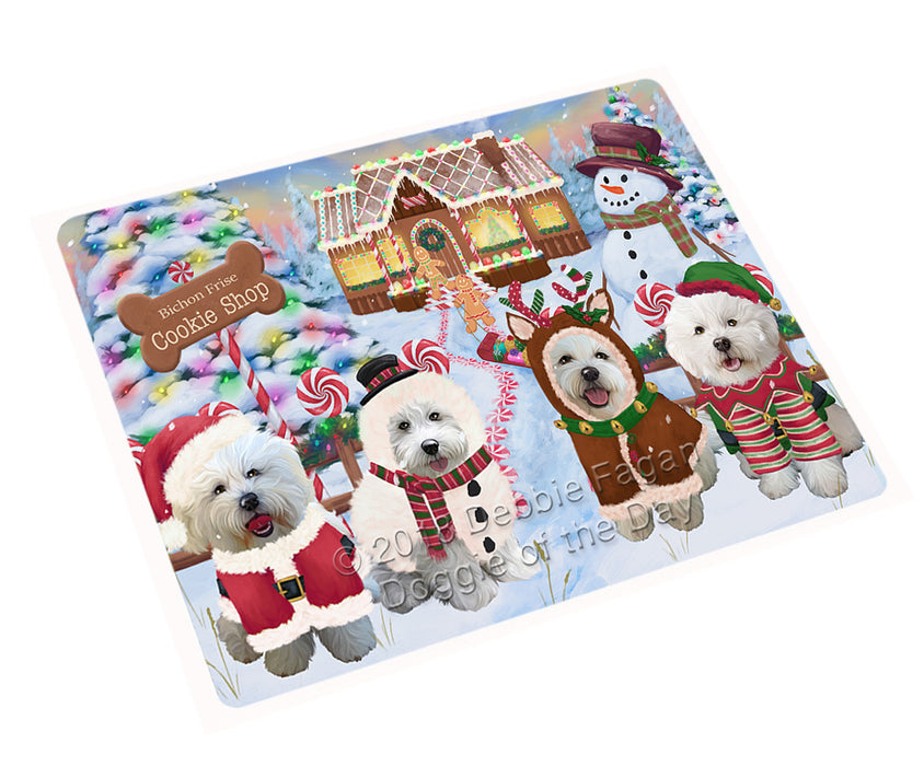 Holiday Gingerbread Cookie Shop Bichon Frises Dog Magnet MAG73458 (Small 5.5" x 4.25")