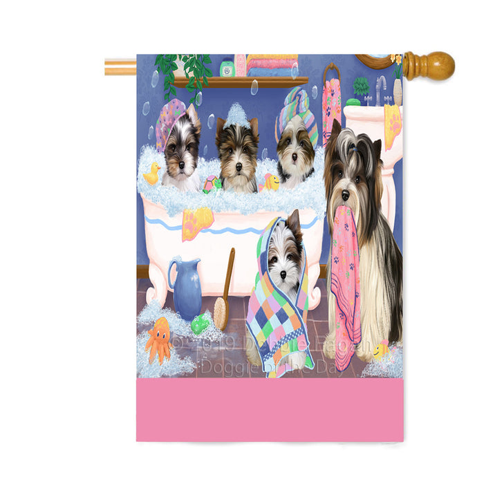 Personalized Rub A Dub Dogs In A Tub Biewer Dogs Custom House Flag FLG64318