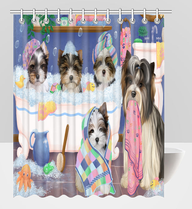 Rub A Dub Dogs In A Tub Biewer Dogs Shower Curtain