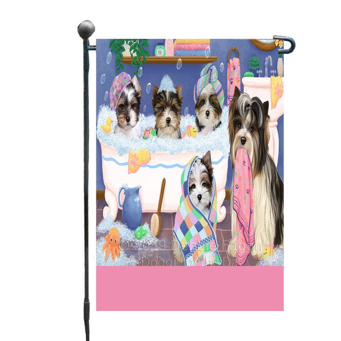 Personalized Rub A Dub Dogs In A Tub Biewer Dogs Custom Garden Flag GFLG64853