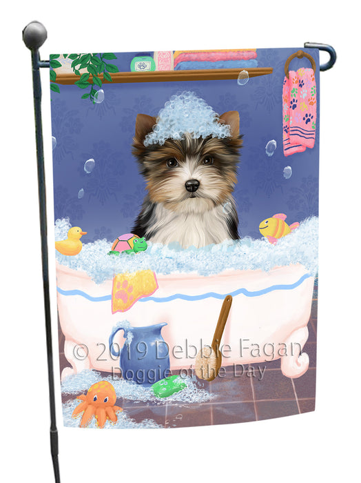 Rub A Dub Dog In A Tub Biewer Dog Garden Flag GFLG66166