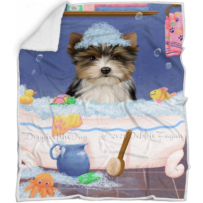 Rub A Dub Dog In A Tub Biewer Dog Blanket BLNKT143010