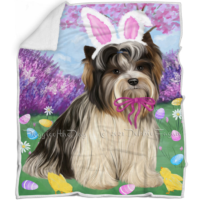 Easter Holiday Biewer Terrier Dog Blanket BLNKT131583