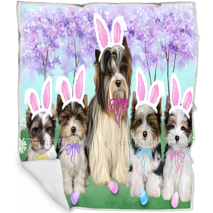 Easter Holiday Biewer Terriers Dog Blanket BLNKT131592