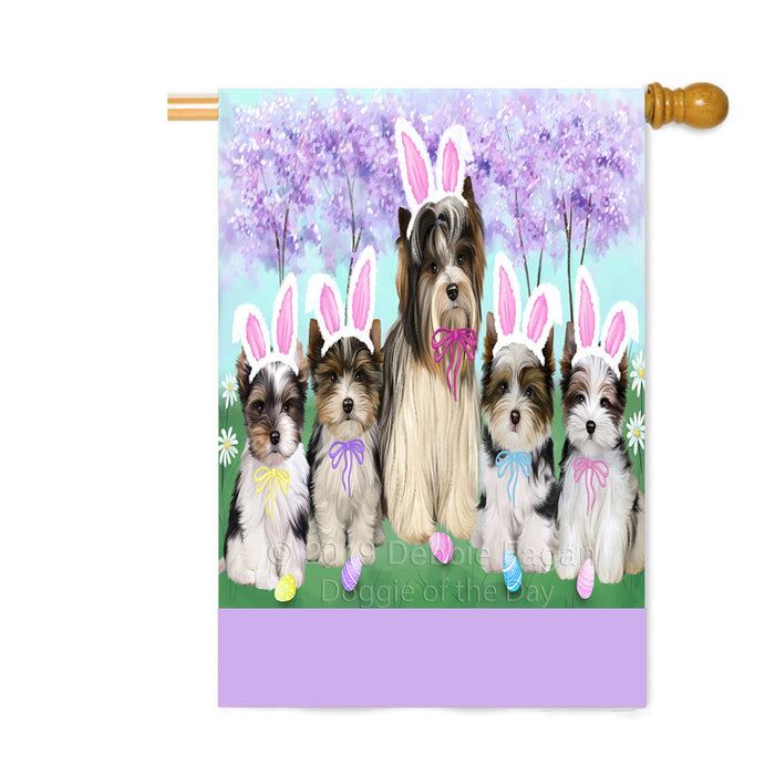 Personalized Easter Holiday Biewer Terrier Dogs Custom House Flag FLG-DOTD-A58820