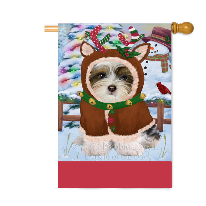 Personalized Gingerbread Candyfest Biewer Dog Custom House Flag FLG63733