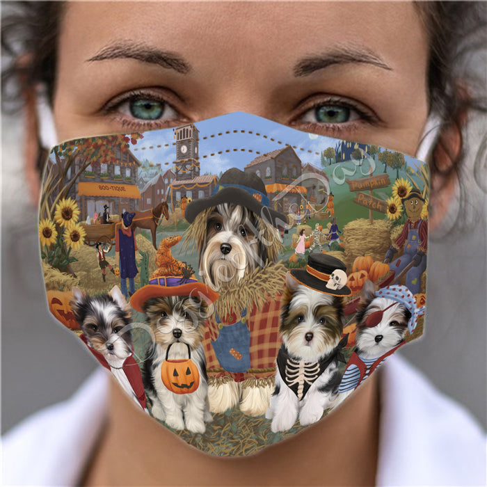 Halloween 'Round Town Biewer Dogs Face Mask FM49930