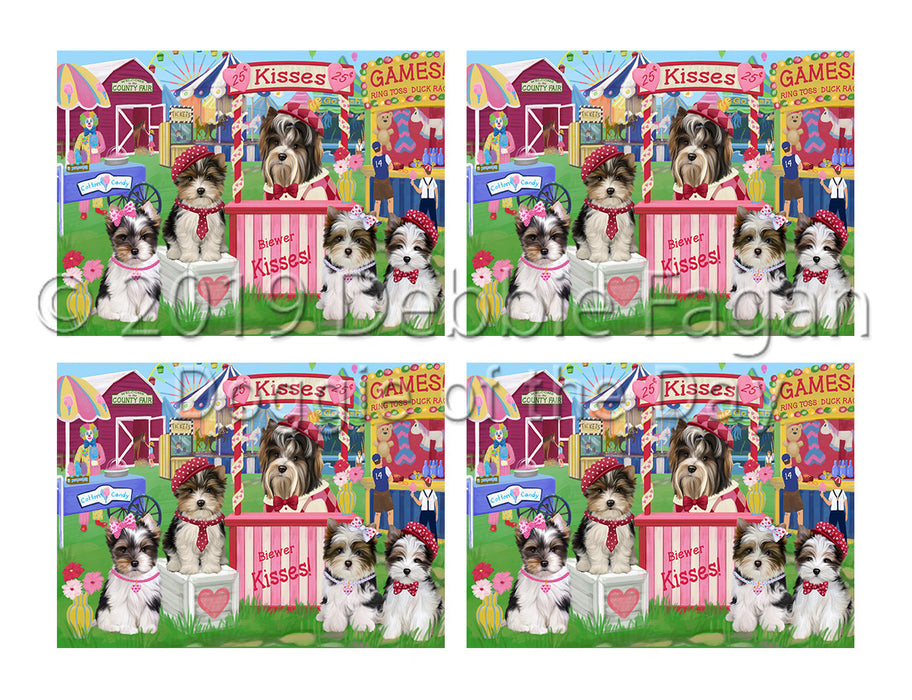 Carnival Kissing Booth Biewer Dogs Placemat