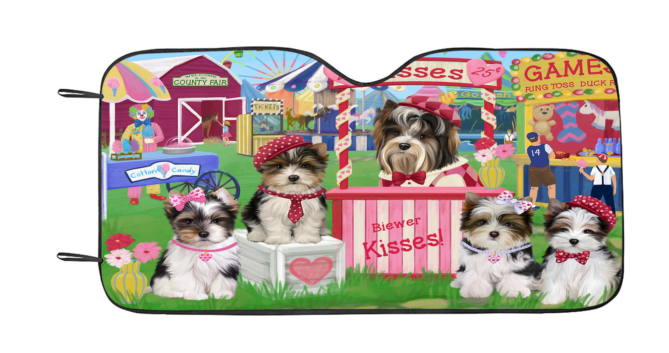 Carnival Kissing Booth Biewer Dogs Car Sun Shade
