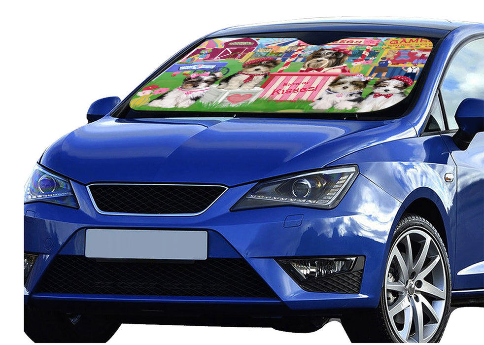 Carnival Kissing Booth Biewer Dogs Car Sun Shade