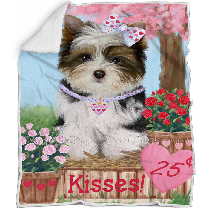 Rosie 25 Cent Kisses Biewer Terrier Dog Blanket BLNKT122781