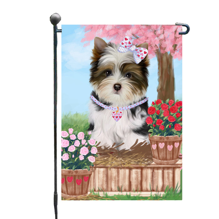 Personalized Rosie 25 Cent Kisses Biewer Dog Custom Garden Flag GFLG64650