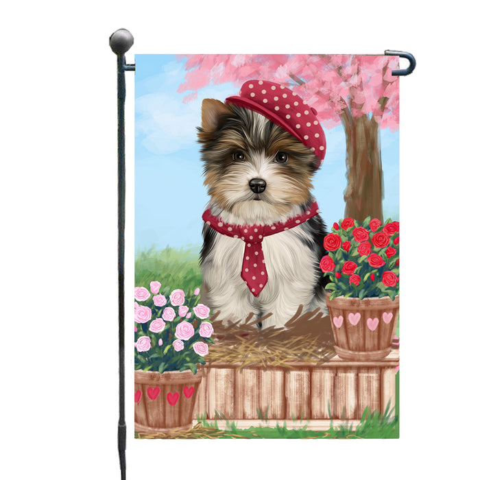 Personalized Rosie 25 Cent Kisses Biewer Dog Custom Garden Flag GFLG64651