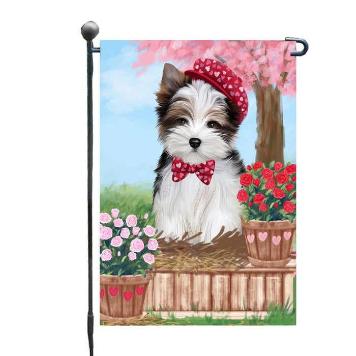 Personalized Rosie 25 Cent Kisses Biewer Dog Custom Garden Flag GFLG64652