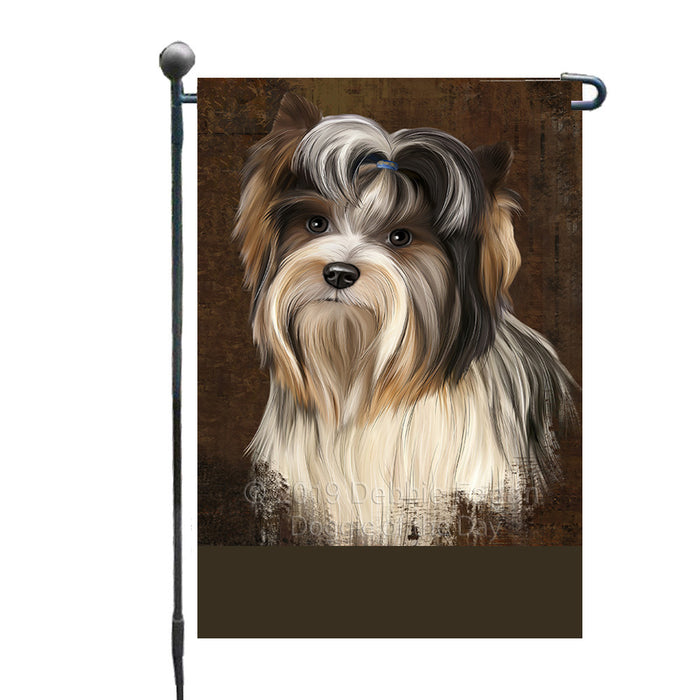 Personalized Rustic Biewer Dog Custom Garden Flag GFLG63433
