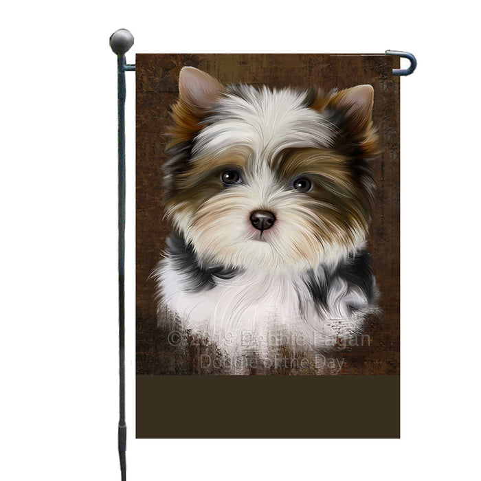 Personalized Rustic Biewer Dog Custom Garden Flag GFLG63434
