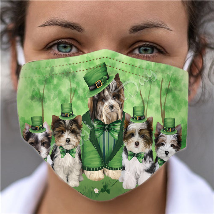 St. Patricks Day Irish Biewer Dogs Face Mask FM50127