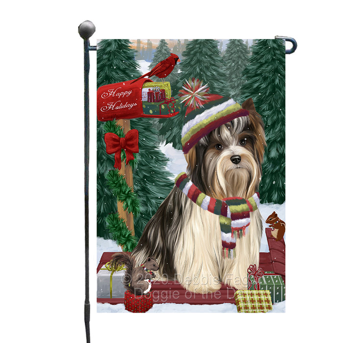 Christmas Woodland Sled Biewer Terrier Dog Garden Flags Outdoor Decor for Homes and Gardens Double Sided Garden Yard Spring Decorative Vertical Home Flags Garden Porch Lawn Flag for Decorations GFLG68410