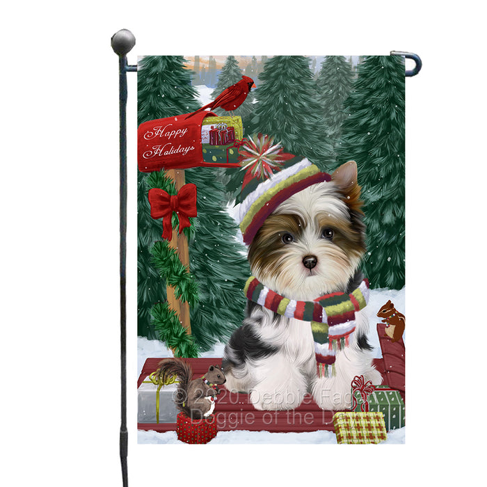 Christmas Woodland Sled Biewer Terrier Dog Garden Flags Outdoor Decor for Homes and Gardens Double Sided Garden Yard Spring Decorative Vertical Home Flags Garden Porch Lawn Flag for Decorations GFLG68411