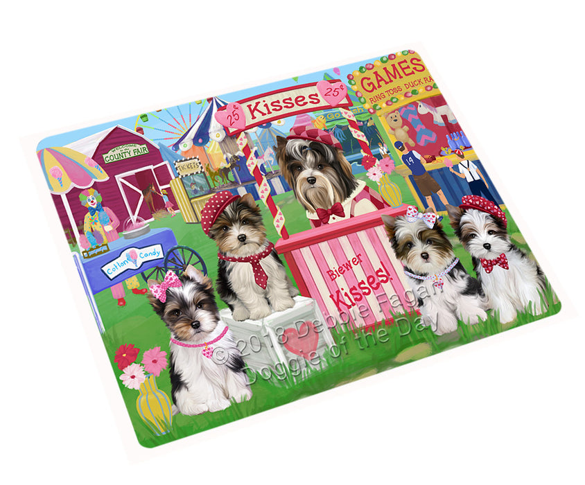 Carnival Kissing Booth Biewer Terriers Dog Magnet MAG72816 (Small 5.5" x 4.25")