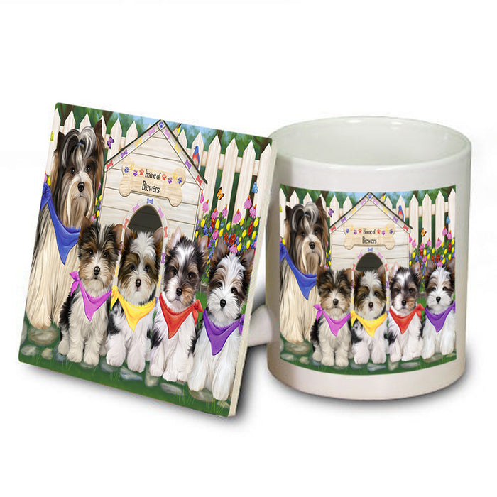 Spring Dog House Biewer Terriers Dog Mug and Coaster Set MUC52141