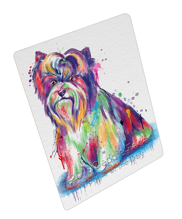 Watercolor Biewer Terrier Dog Refrigerator / Dishwasher Magnet RMAG105552