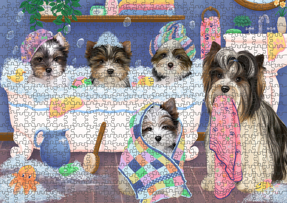 Rub A Dub Dogs In A Tub Biewer Terriers Dog Puzzle  PUZL95264