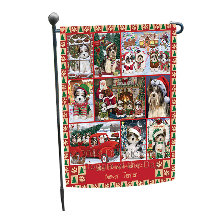 Love is Being Owned Christmas Biewer Terrier Dogs Garden Flag GFLG65873