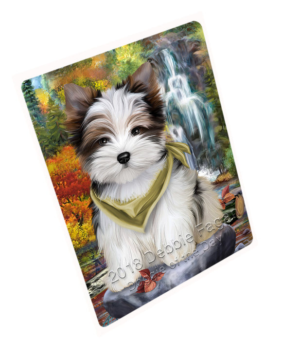 Scenic Waterfall Biewer Terrier Dog Magnet Mini (3.5" x 2") MAG54492