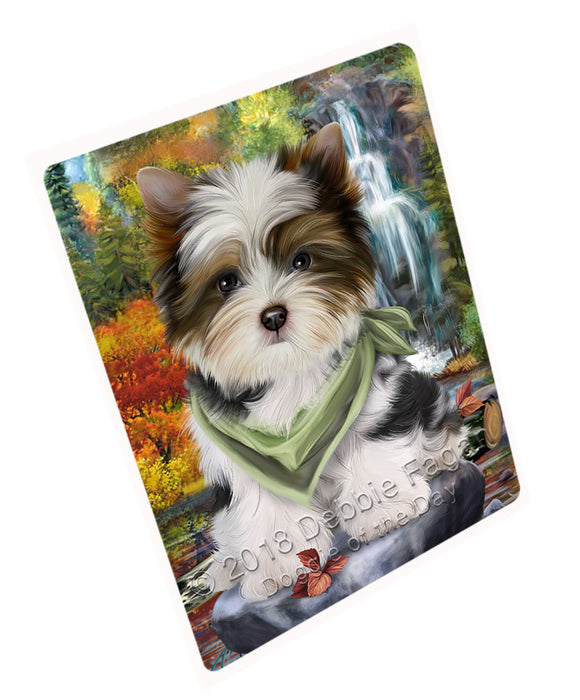 Scenic Waterfall Biewer Terrier Dog Magnet Mini (3.5" x 2") MAG54495